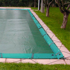 Coperture per piscina COMBINATE con Occhielli e Salsicciotti-Tubolari di fissaggio