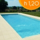 Piscina interrata rettangolare DAKOTA in pannelli d'acciaio 10,00 X 5,00 h1,20m