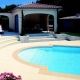 Bordo per piscina Rustique Bull�e piatto PIERRA Rosa Provenza