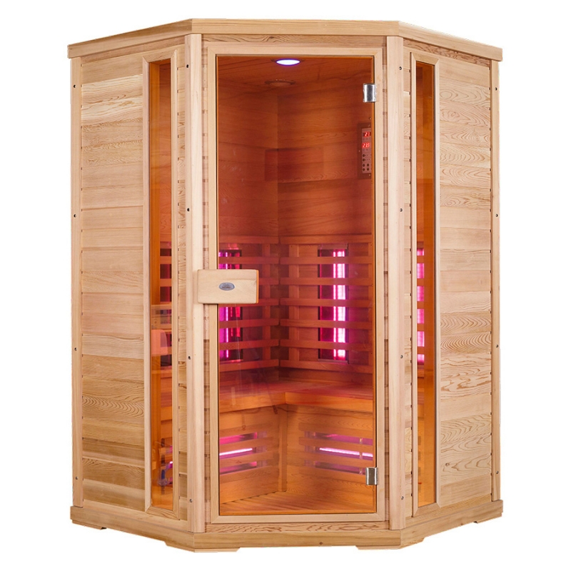 Sauna a infrarossi AURORA ad angolo 2/3 posti BSVillage.com
