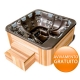 Vasca SPA Idromassaggio Spa QUARZO con cornice in legno - 225 x 225 x 91
