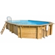 Piscina in legno Zanzibar 640  ottagonale allungata - 640 x 400 x h120 cm