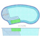 Piscina Gardenia 7,50m x 3,85m  Altezza 1,50m fondo piano
