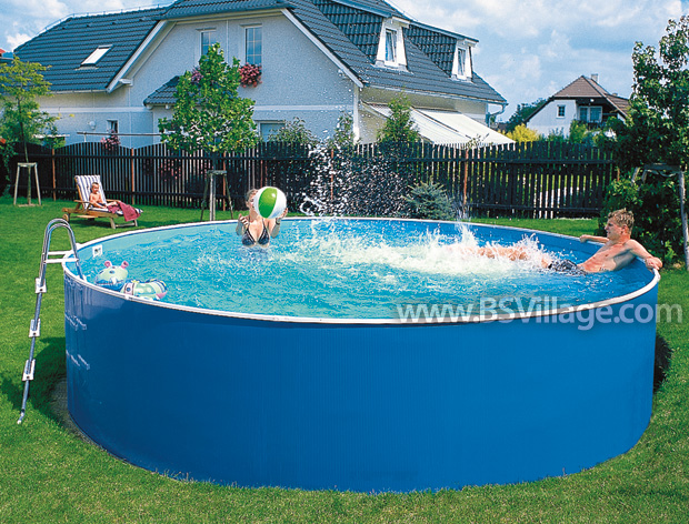 Piscina fuori terra Azuro azzurra rotonda