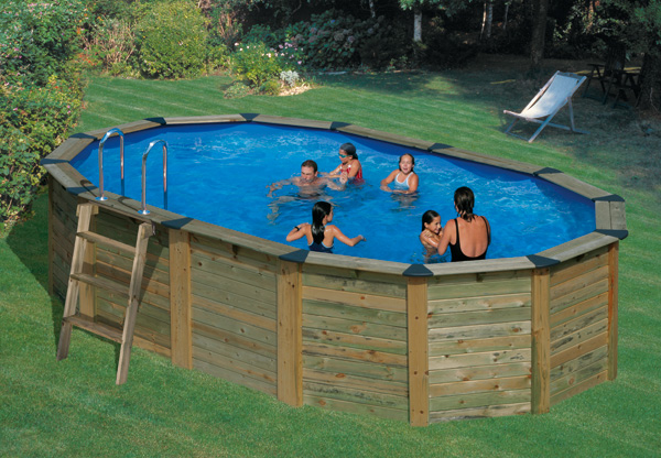Piscina ovale in legno Gre Island