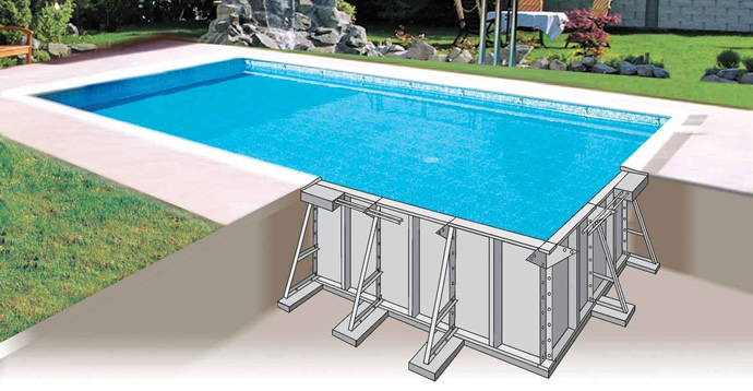 Piscina interrata in pannelli d'acciaio Sunny Piscina interrata in pannelli d'acciaio Sunny