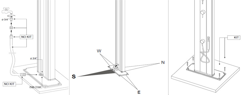 Schema montaggio miscelatore doccia