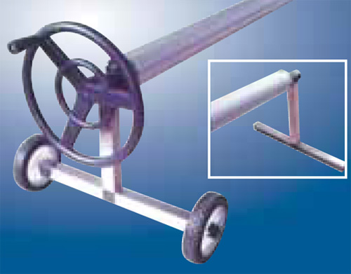 Rullo avvolgitore carrello per coperture isotermiche