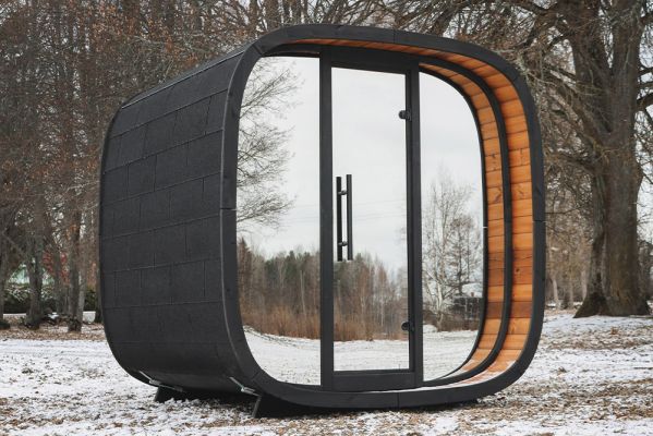Progetti realizzati 0 - Sauna finlandese da esterno ROUND CUBE MINI 4 posti