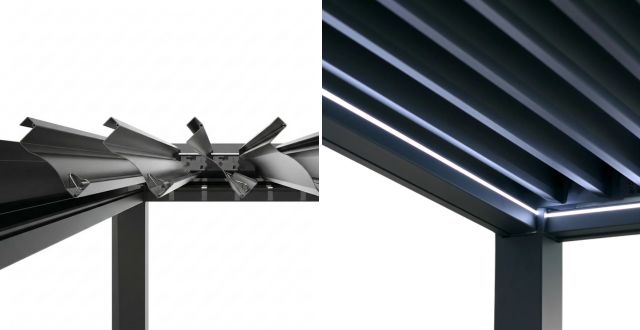 pergole bioclimatiche con lamelle orientabili