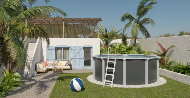 piscina fuori terra in acciaio