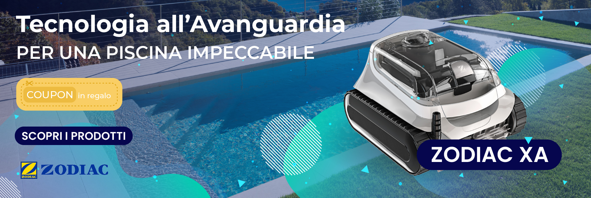 Promozione Robot piscina Zodiac XA con Coupon in omaggio