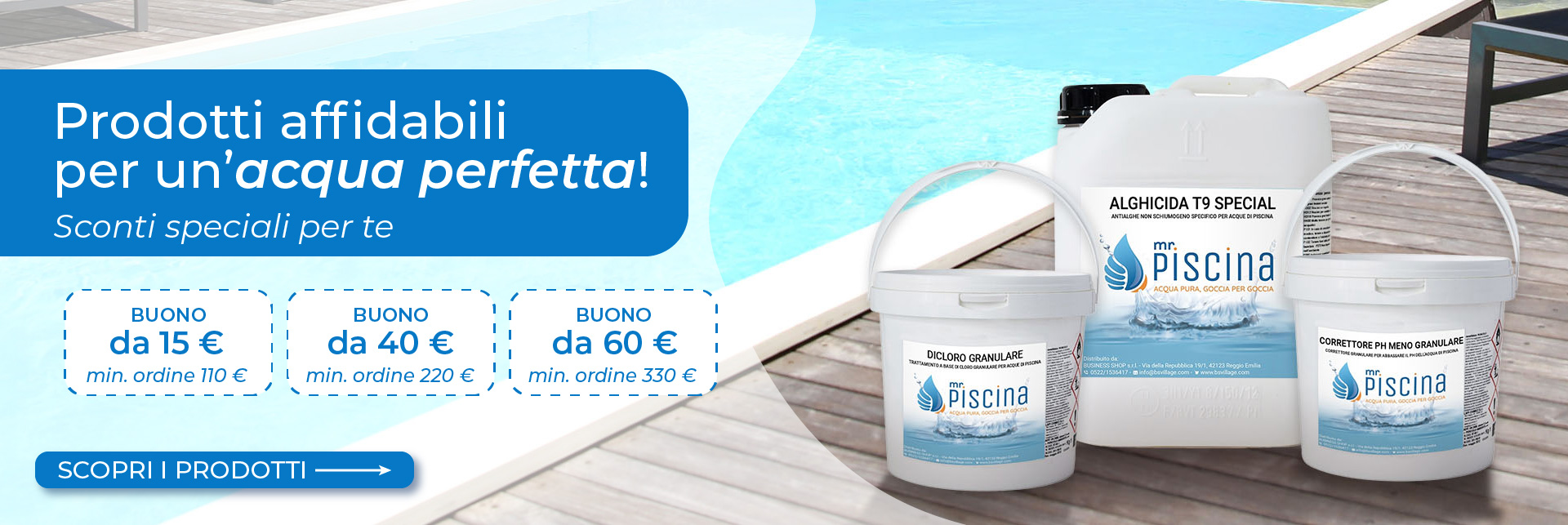 Promozione Buoni sconti sui prodotti per il trattamento dell\'acqua
