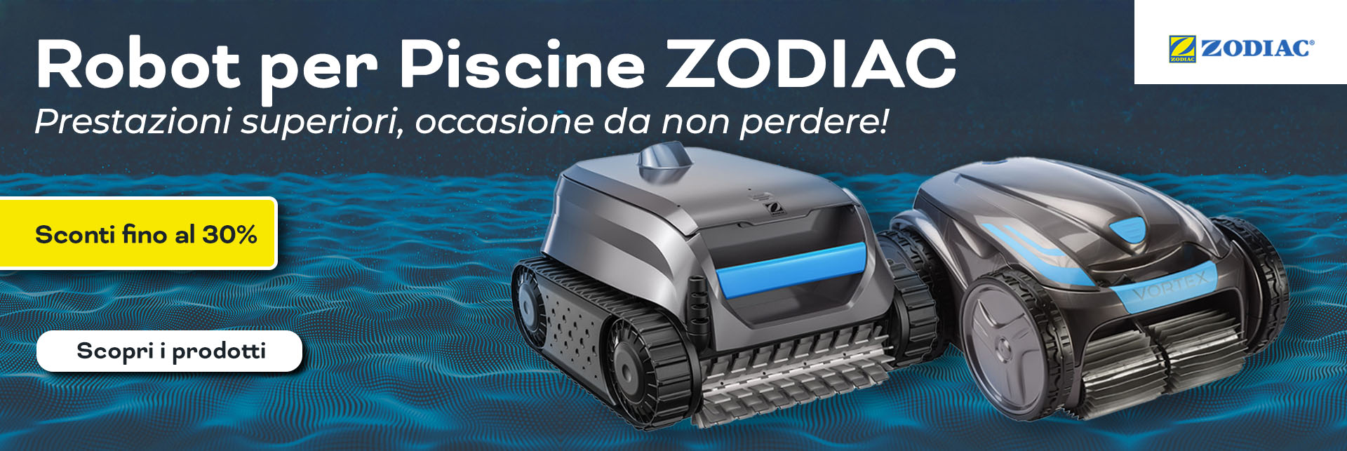 Promozione robot pulitori piscina Zodiac in promo