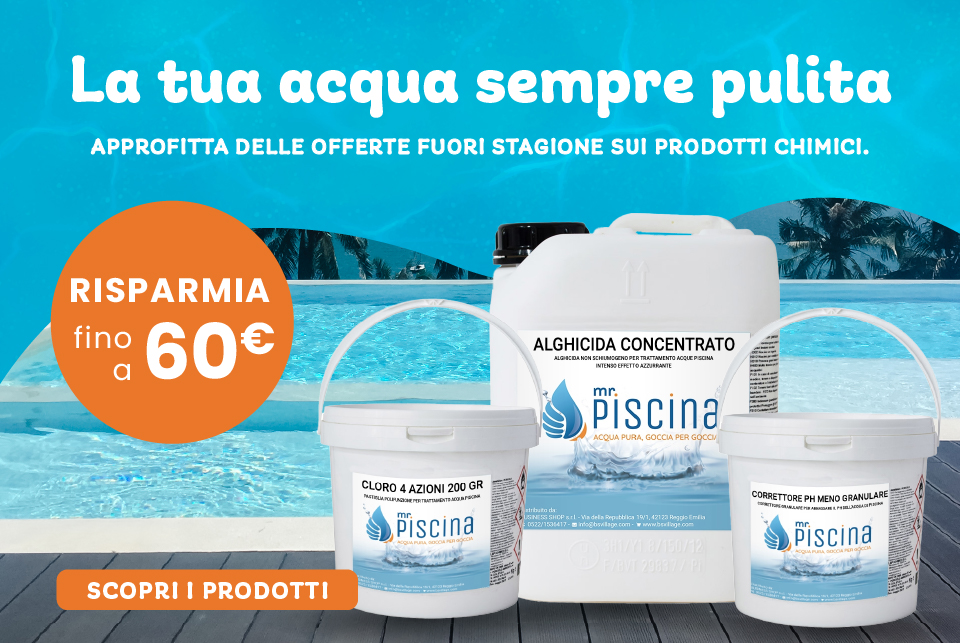 Promozione Promo sui prodotti chimici per piscina