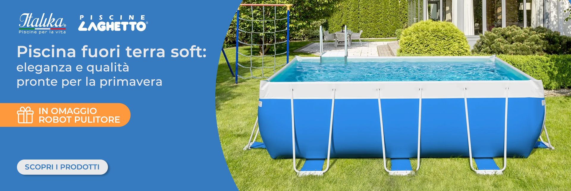 Promozione Piscine fuori terra soft in pvc con robot omaggio