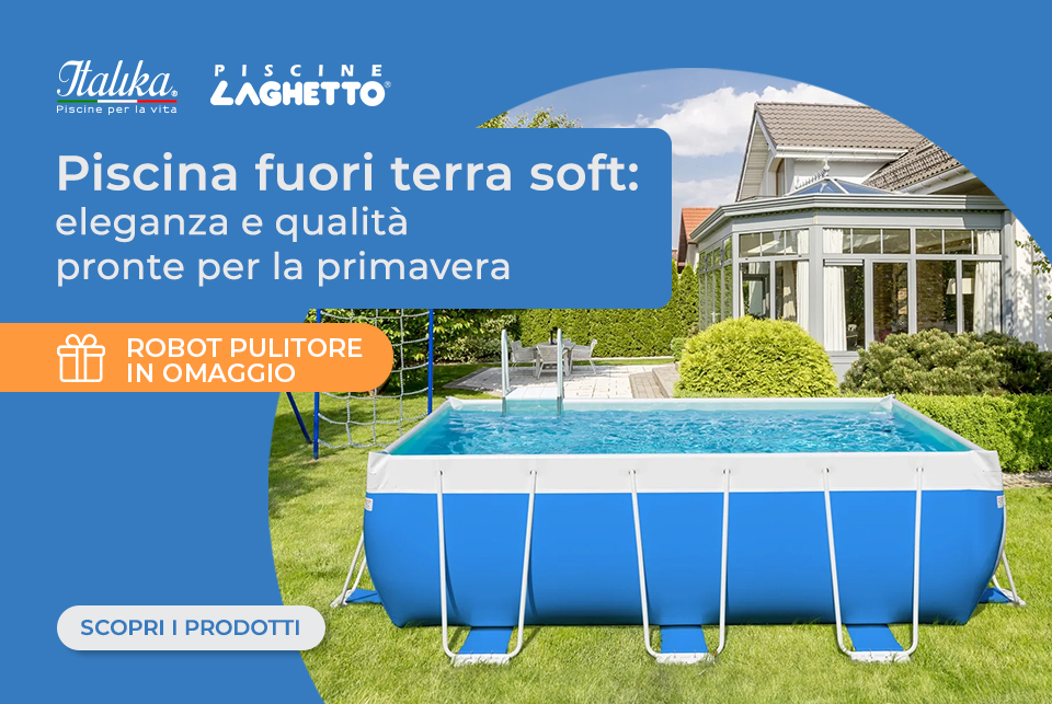 Promozione Piscine fuori terra soft in pvc con robot omaggio