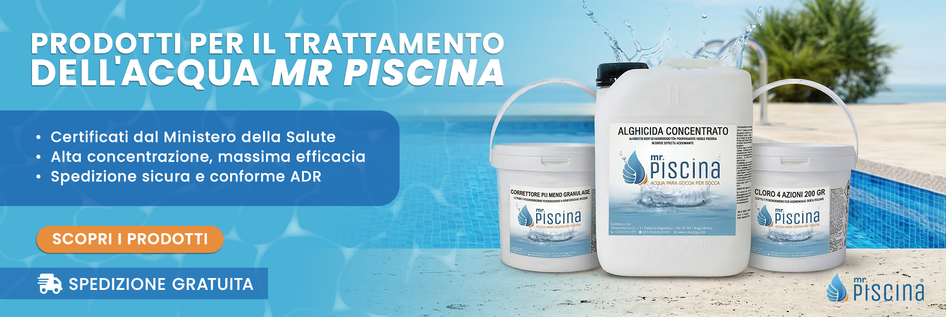 Promozione Prodotti chimici per piscina di Mr Piscina