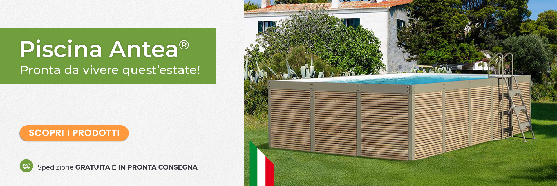 Promozione Piscina fuori terra in bamb&ugrave; Antea 