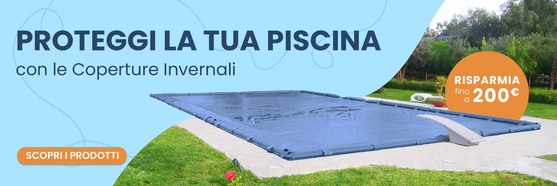 Promozione Coperture invernali per la protezione della piscina con buoni sconto