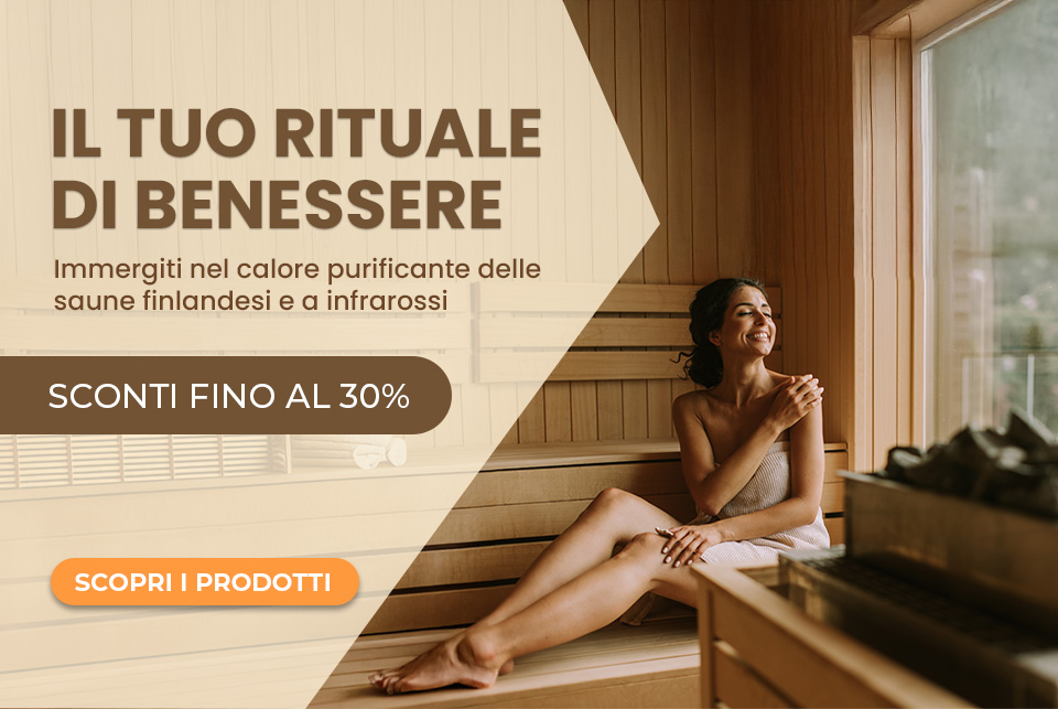 Promozione Saune finlandesi e infrarossi in sconto fino al 30%