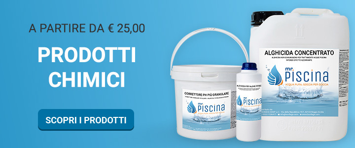 Promozione Prodotti chimici per mantenimento pulizia piscina