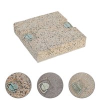 Base in graniglia o cemento per ombrellone, quadrata con maniglie, da appoggio