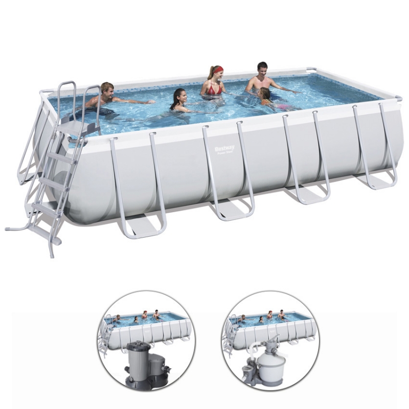 Piscina Fuori Terra Bestway Steel Frame Pro Rettangolare 732 X 366 X H132 M Pompa Filtro Cartuccia Kit Completo Bsvillagecom
