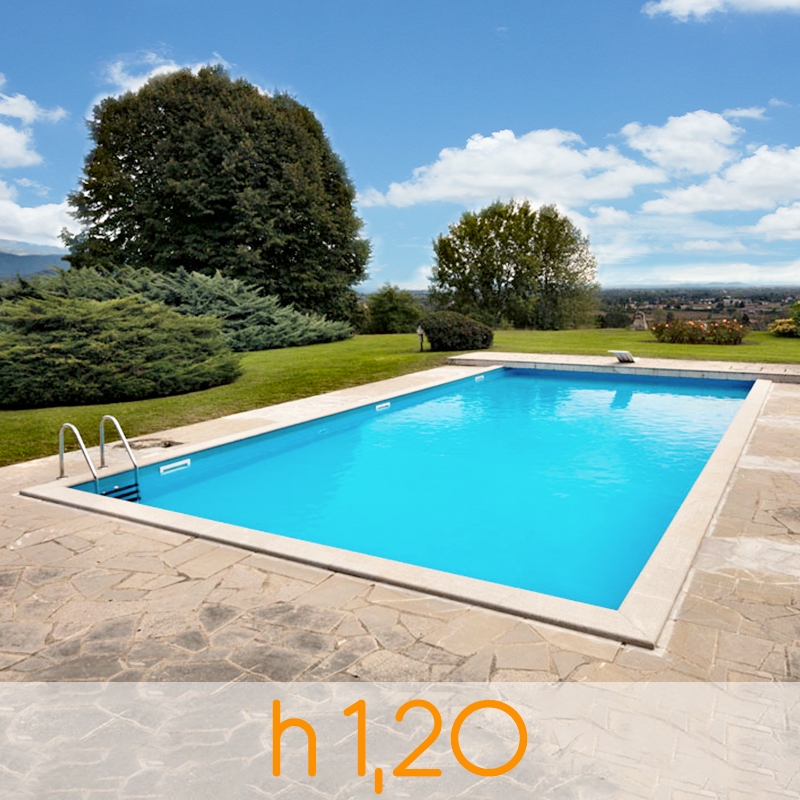Kit Componenti Per Piscina In Cemento Armato Arizona 1200 X 600 H120 M