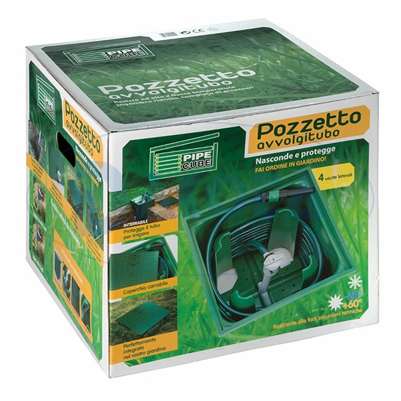 Pozzetto Irrigazione avvolgitubo PIPE CUBE da giardino