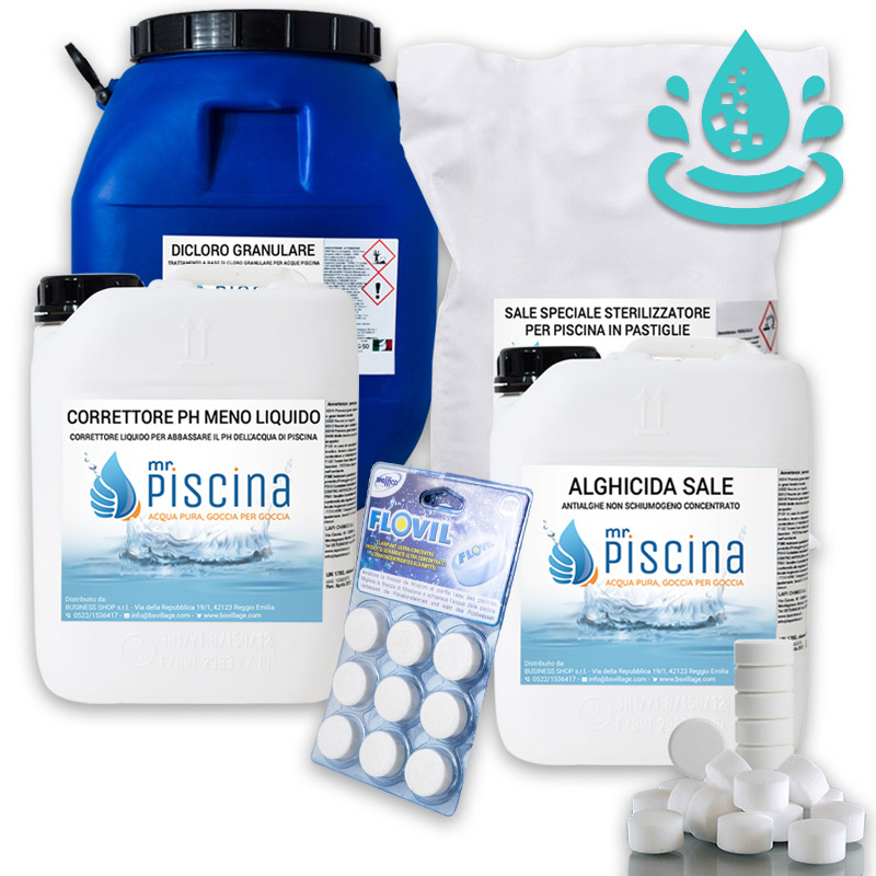 SolGarden Flocculante Pastiglie Chiarificante Per Piscina - Made In Italy, Rotondo, Azione Rapida