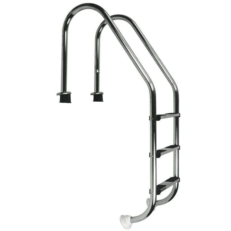 Scaletta STANDARD in acciaio Inox 316 - 3 gradini, per piscine con altezza minima 1,10 m - Imballo ricondizionato