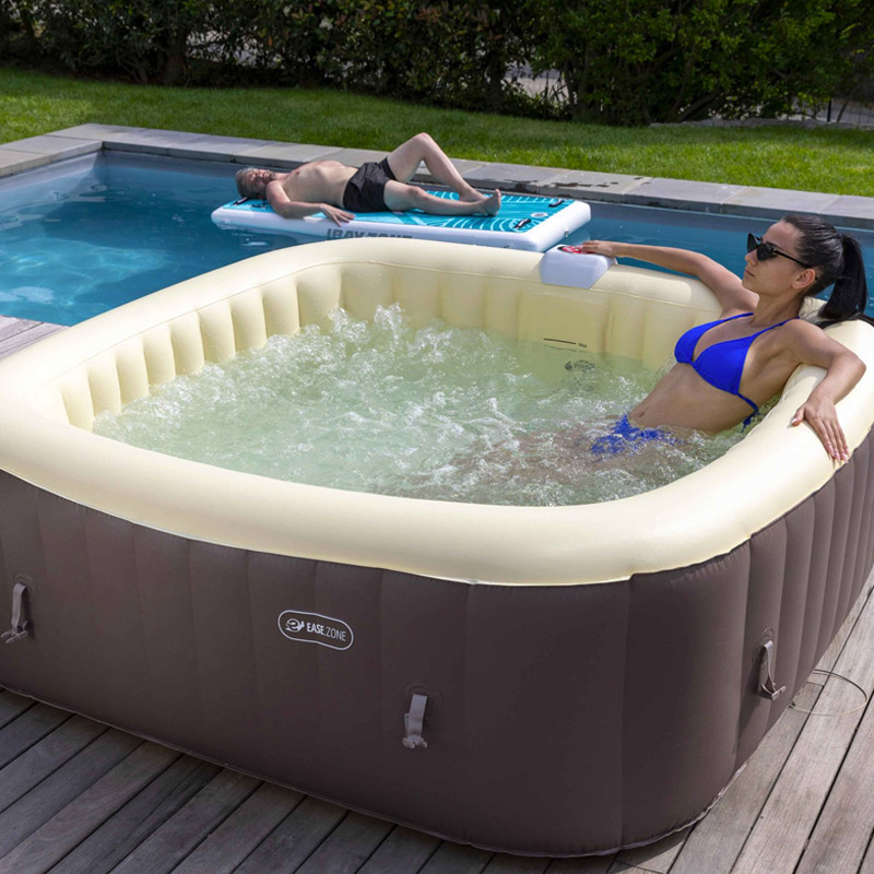 Piscina SPA Idromassaggio Gonfiabile Ease.Zone quadrata con accessori - 4-6  persone