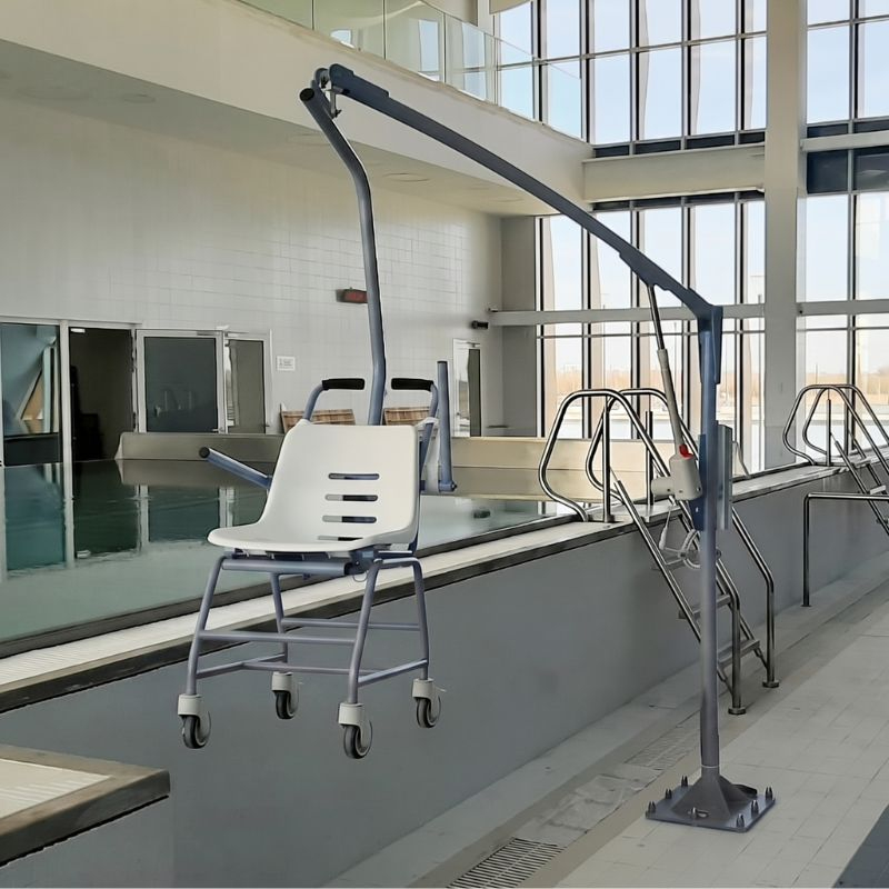 Sollevatore per piscina fuori terra fisso F145 con seduta rigida