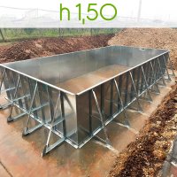 Pannelli d acciaio, kit struttura ITALIKA® Steel rettangolare in varie dimensioni h 1,50 m