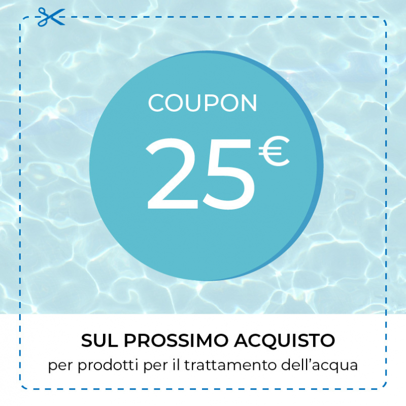 Coupon del valore di 25 euro per Prodotti Trattamento dell acqua