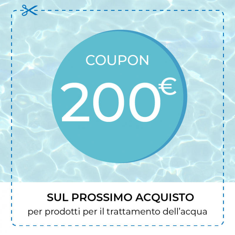 Coupon del valore di 200 euro per Prodotti Trattamento dell acqua