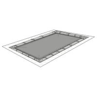 Copertura Invernale per piscina WINCOVER GRIGIA 260 gr/m² con bretelle porta salsicciotti