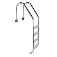 Scaletta STANDARD in acciaio Inox 304 e 4 gradini in PVC, per piscine con altezza minima 1,30 m - Imballo danneggiato