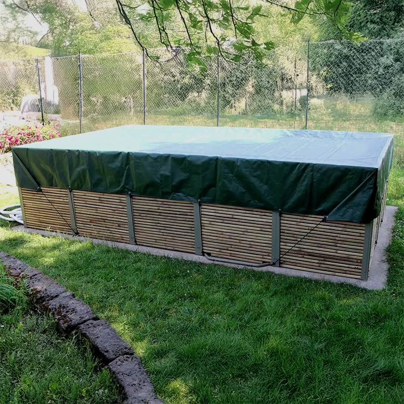 Copertura invernale per piscina ANTEA Laghetto, Geocover 240 gr/m² con occhielli e tiranti