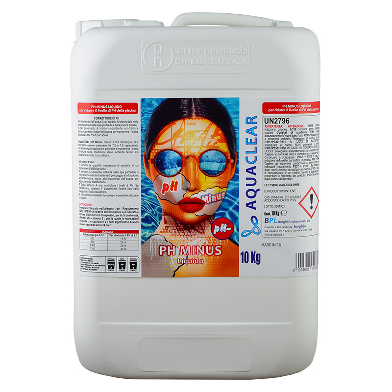 Riduttore PH MINUS liquido piscina AQUACLEAR