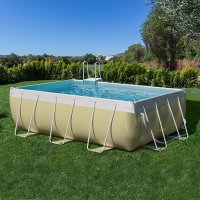Piscina fuori terra LAGHETTO® Classic Beige rettangolare 8,84 x 3,84 h.1,25 m