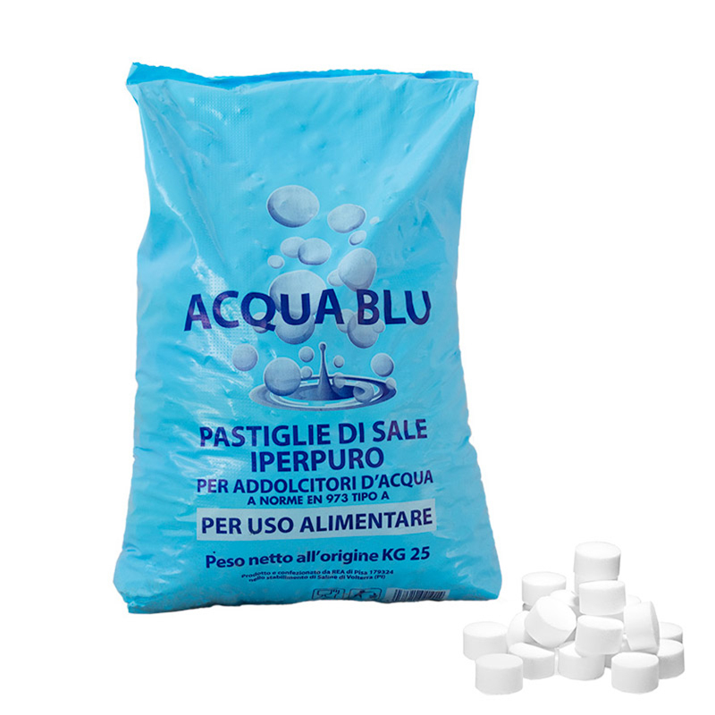 Sale in pastiglie essiccato iperpuro alim. per piscina - Sacco da 25 Kg