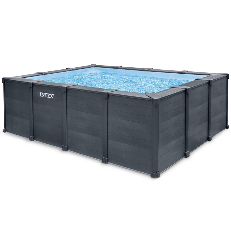 Piscina Fuori Terra Rettangolare Intex GRAPHITE GREY 400 - 4,00 x 3,00 x h. 1,24 mt