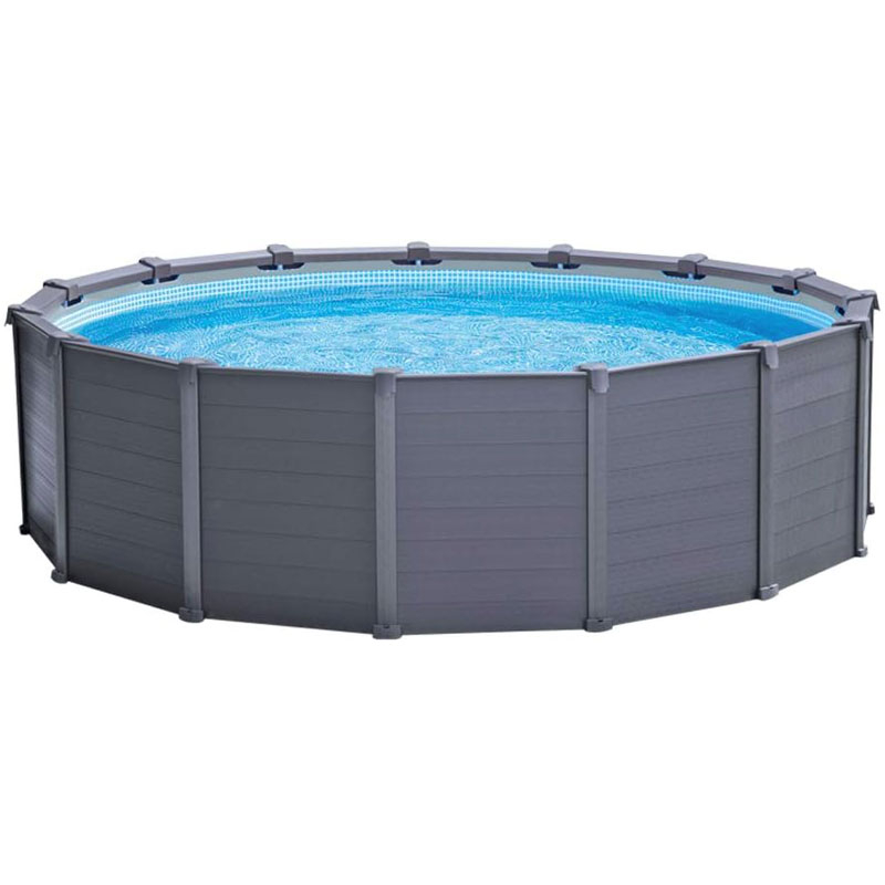 Piscina Fuori Terra Rotonda Intex GRAPHITE GREY 478 - Ø 4,78 x h. 1,24 mt