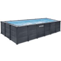 Piscina Fuori Terra Rettangolare Intex GRAPHITE GREY 600 - 6,00 x 3,00 x h. 1,24 mt