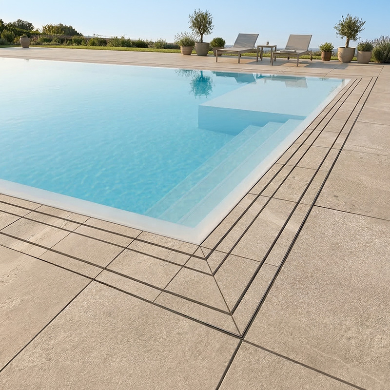 Griglia per piscina in gres SARZANO, antiscivolo e anti-intrappolamento