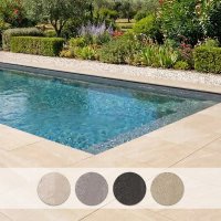 Bordo piatto per piscina in gres SARZANO con finitura TORO
