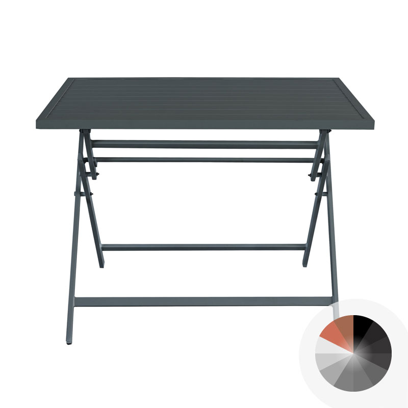 Tavolo da esterno pieghevole DIONISO, in alluminio, 100x70 cm