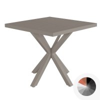 Tavolo da esterno quadrato ERMES in alluminio, 80x80 cm